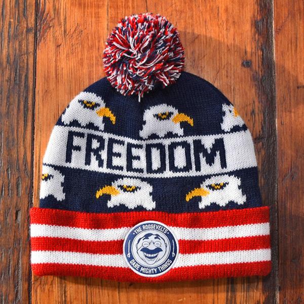 RSVLTS Freedom Beanie in Blue — front view