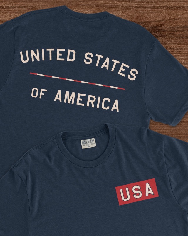 RSVLTS Champion of Champions Crewneck Tee in Blue — front view