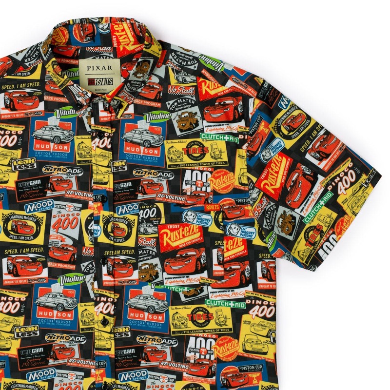 RSVLTS Sponsors of Speed KUNUFLEX Short Sleeve Shirt in Black — front view
