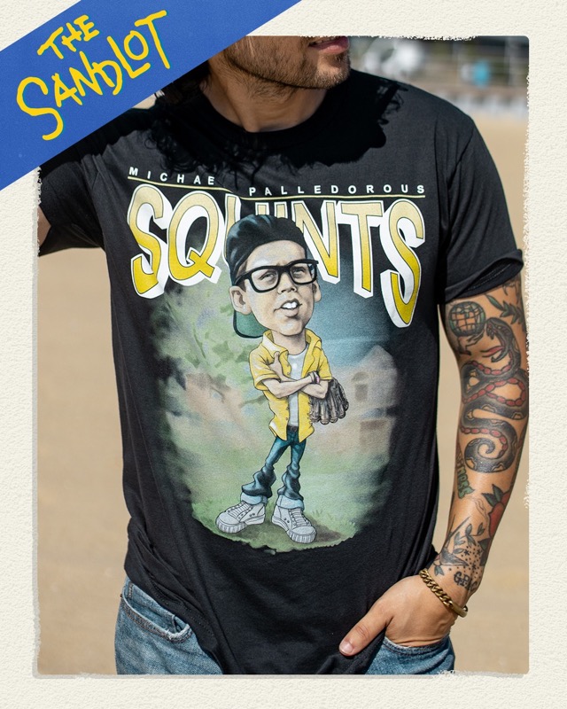 RSVLTS Squints Crewneck Tee in Black — front view