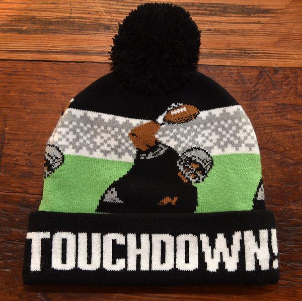 RSVLTS Bo Knows Tecmo Beanie in Black — front view