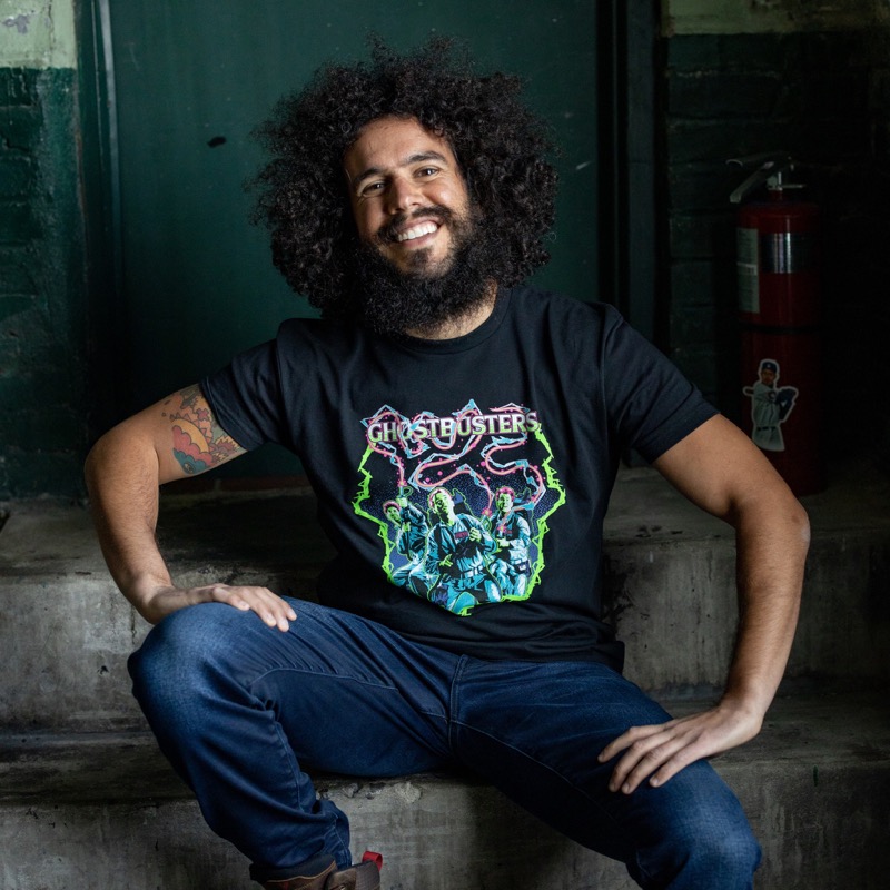 RSVLTS The Original Crew Crewneck Tee in Black — front view