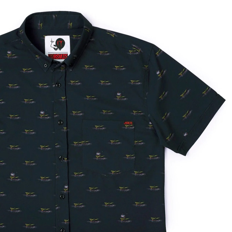 RSVLTS Georgie, Meet Pennywise KUNUFLEX Short Sleeve Shirt in Black — front view
