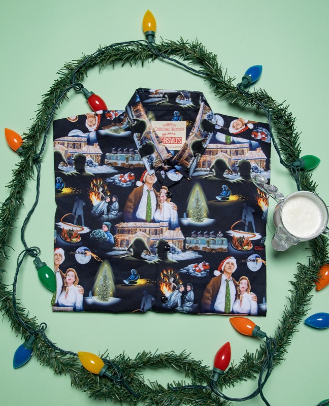 RSVLTS Family Portrait KUNUFLEX Short Sleeve Shirt in Black — front view