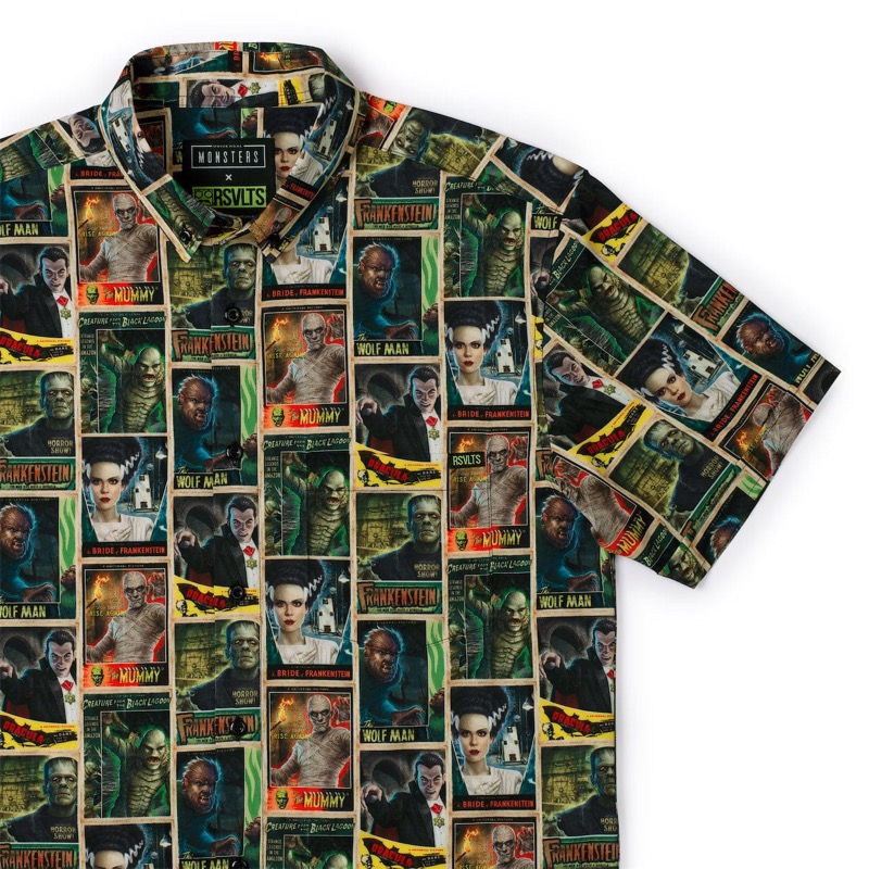RSVLTS Creature Features KUNUFLEX Short Sleeve Shirt in Multicolor — front view