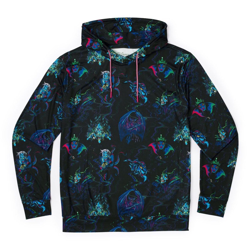 RSVLTS Neon Nightmare Performance Hoodie in Black — front view