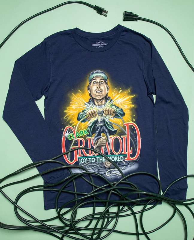RSVLTS Joy To The World Crewneck Tee in Blue — front view