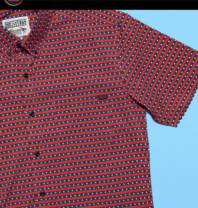 RSVLTS Americano KUNUFLEX Short Sleeve Shirt in Red — detail 2