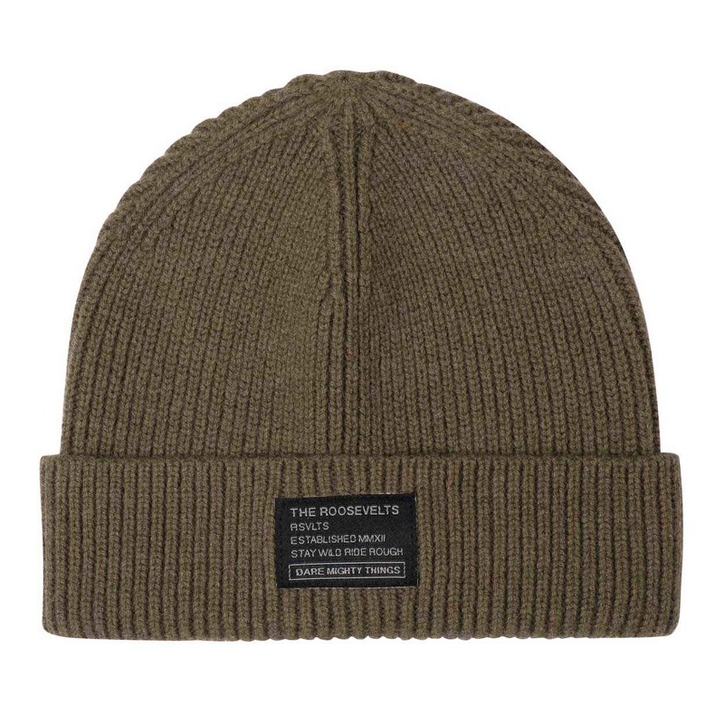 RSVLTS Merino Wool Black Beanie Beanie in Black — detail 5