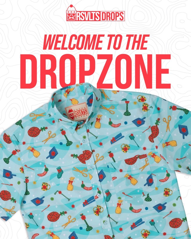 RSVLTS You Shouldn’t Have KUNUFLEX Short Sleeve Shirt in Blue — front view