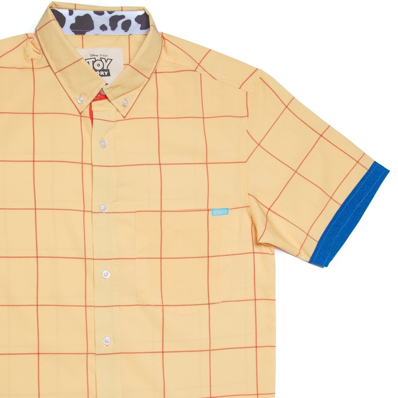 RSVLTS Sheriff Woody KUNUFLEX Short Sleeve Shirt in Yellow — front view