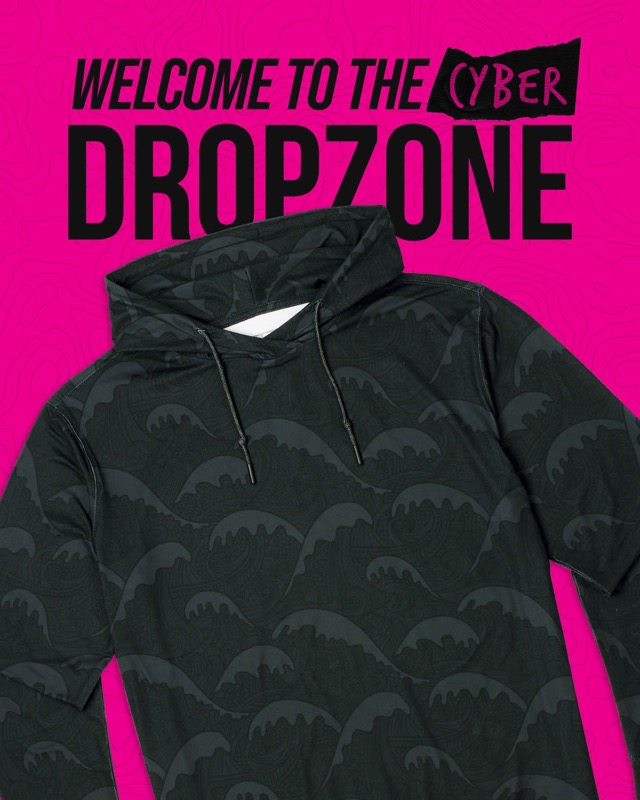 RSVLTS Samoa Waves (After Dark) Performance Hoodie in Black — detail 2