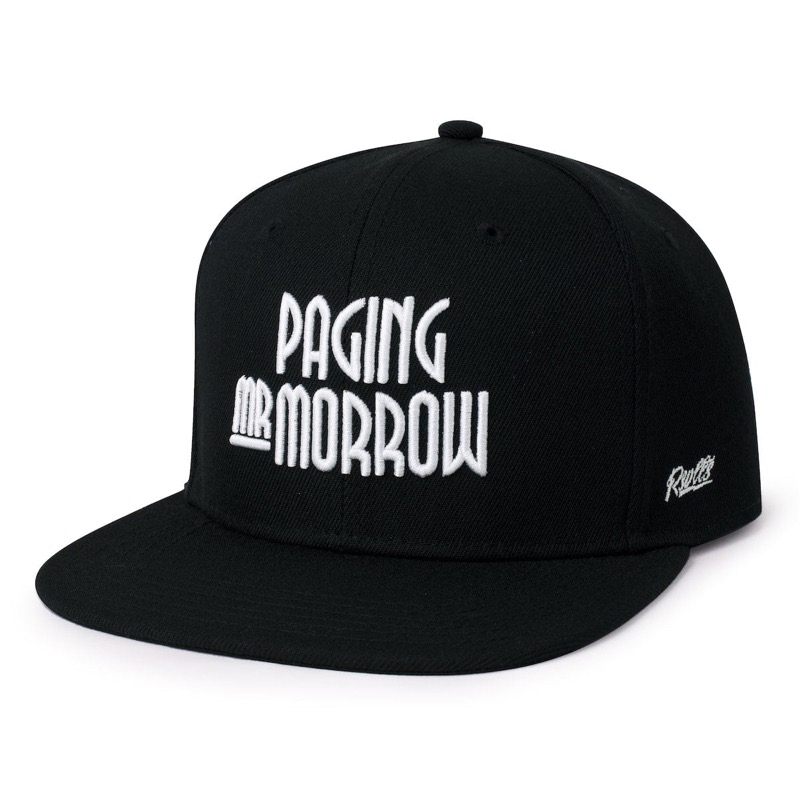 RSVLTS Paging Mr. Morrow Snapback Hat in Black — front view