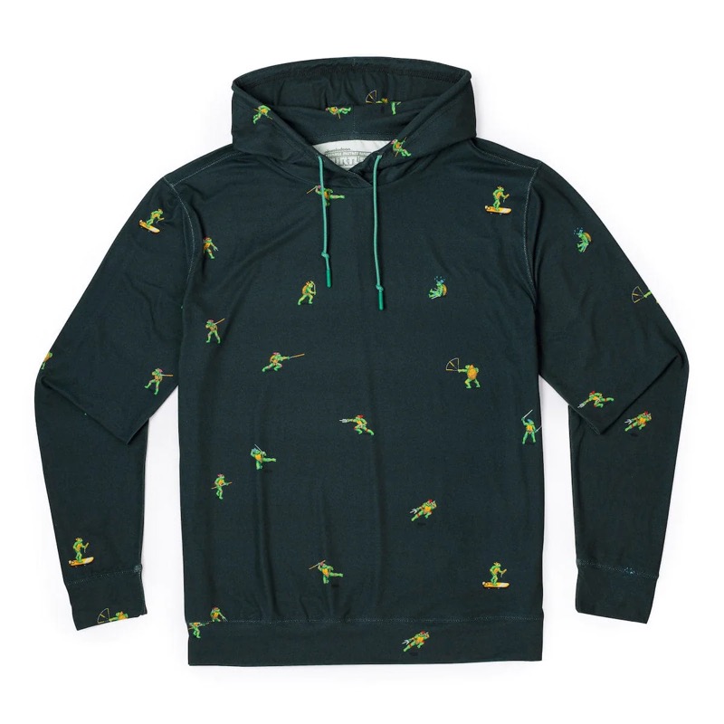 RSVLTS Choose Your Turtle Performance Hoodie in Black — front view