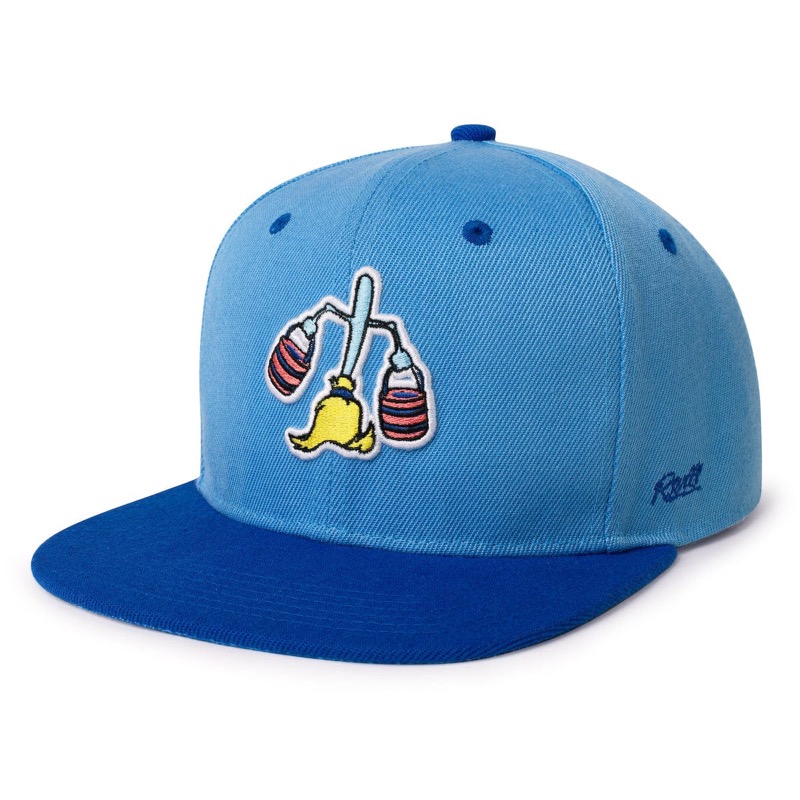 RSVLTS Sweeping Sorcery Snapback Hat in Blue — front view
