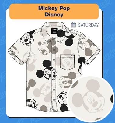 RSVLTS Mickey Pop KUNUFLEX Short Sleeve Shirt in White — front view