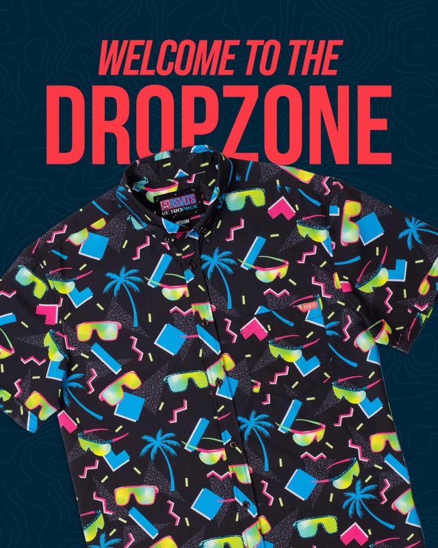 RSVLTS Rad Retro KUNUFLEX Short Sleeve Shirt in Black — front view