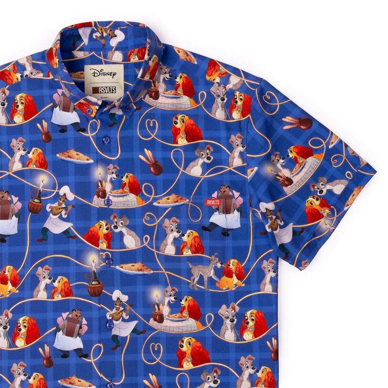 RSVLTS Belle Notte KUNUFLEX Short Sleeve Shirt in Blue — detail 2