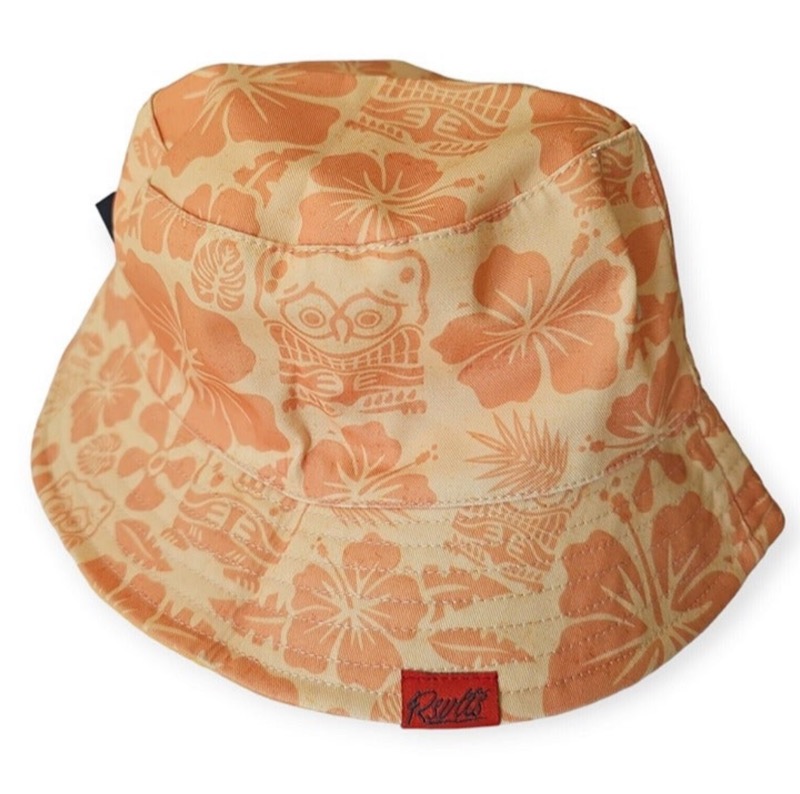 RSVLTS Spongebob Riviera Maya Bucket Hat in Orange — front view