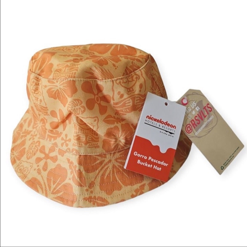 RSVLTS Spongebob Riviera Maya Bucket Hat in Orange — detail 3