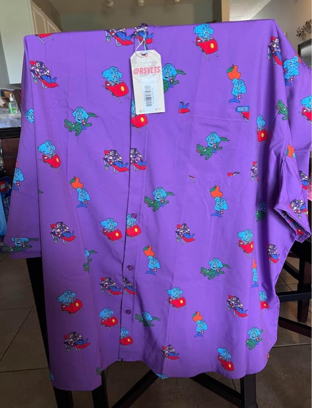 RSVLTS Lil’ Kunu KUNUFLEX Short Sleeve Shirt in Purple — front view