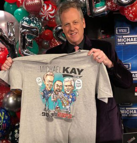 RSVLTS Michael Kay Crewneck Tee in Gray — front view
