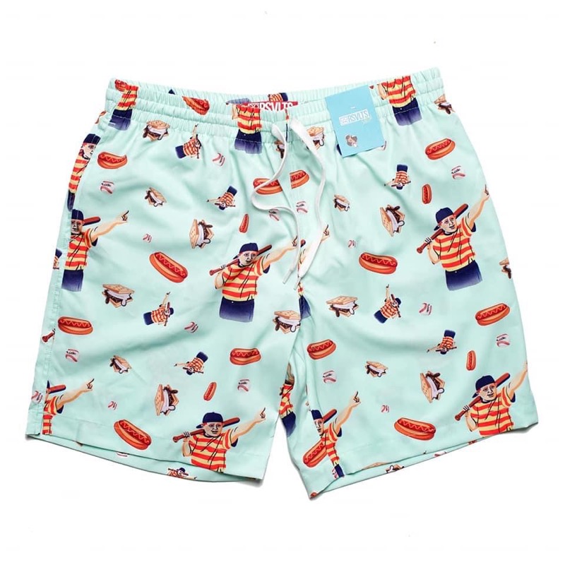 RSVLTS The Great Hambino Swimwear in Green — front view