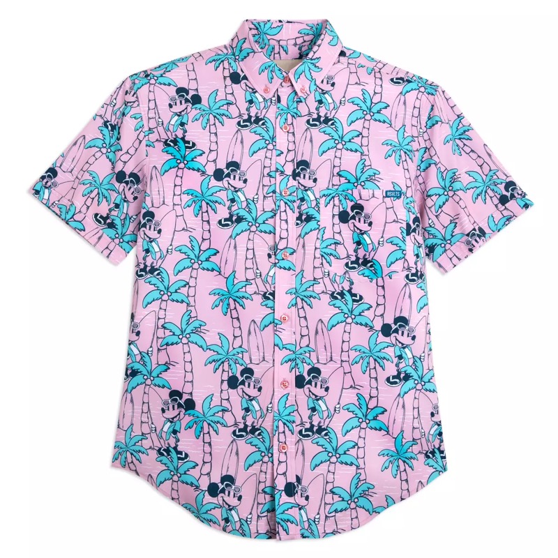 RSVLTS Mickey Mouse KUNUFLEX Short Sleeve Shirt in Purple — front view