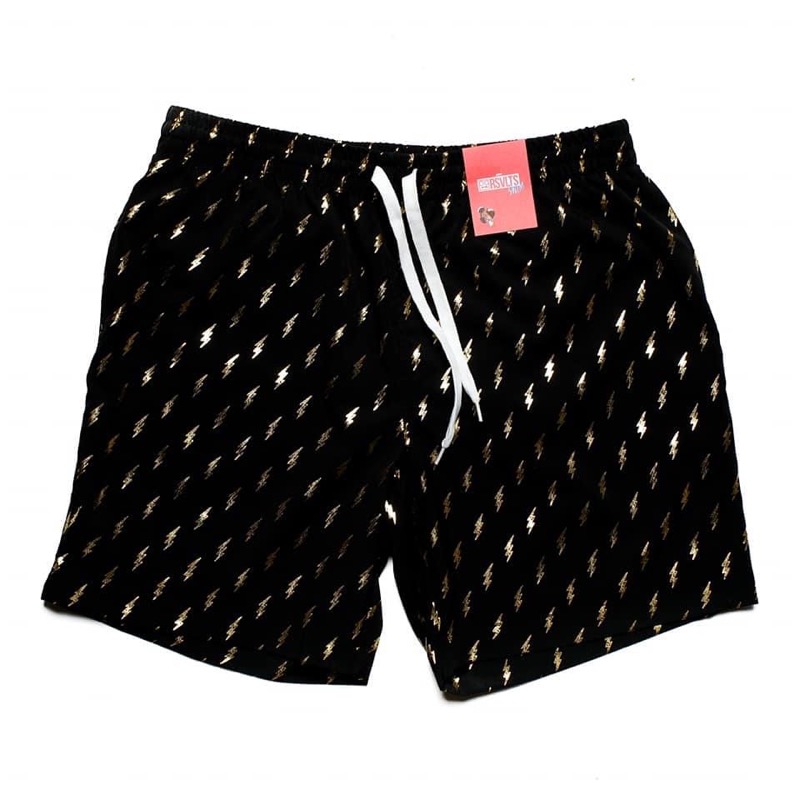 RSVLTS 24k Lightning Swimwear in Black — front view