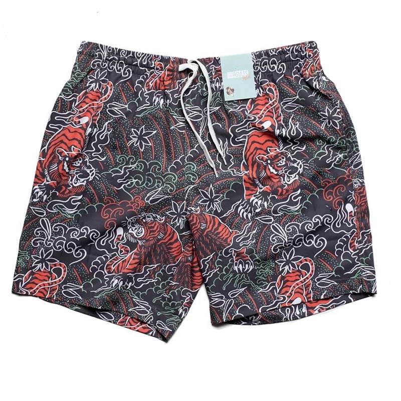 RSVLTS Tiger Style Swimwear in Gray — front view