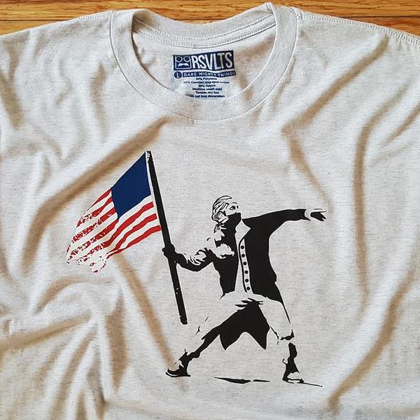 RSVLTS Washington Revolutionist Crewneck Tee in White — front view