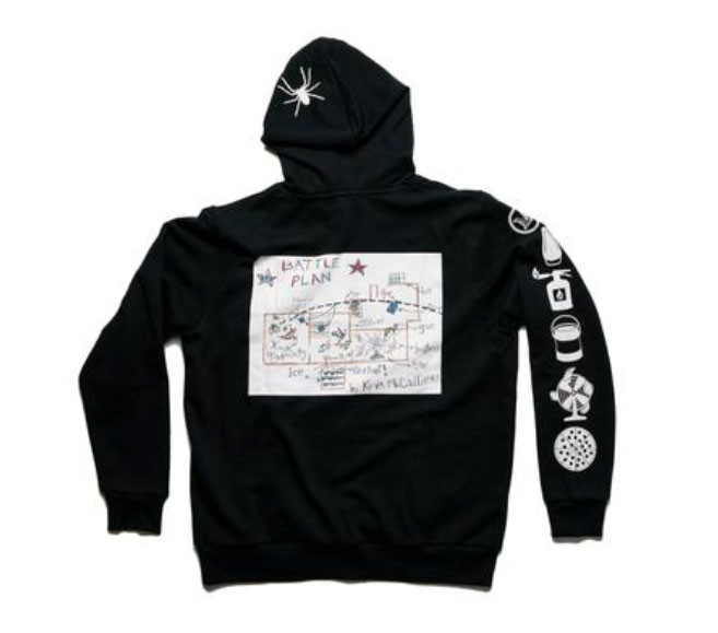 RSVLTS Battle Plan Performance Hoodie in Black — front view