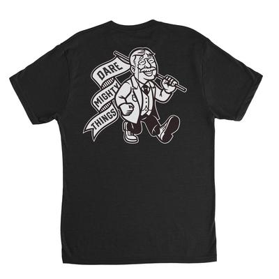 RSVLTS Teddy Mascot Crewneck Tee in Black — front view
