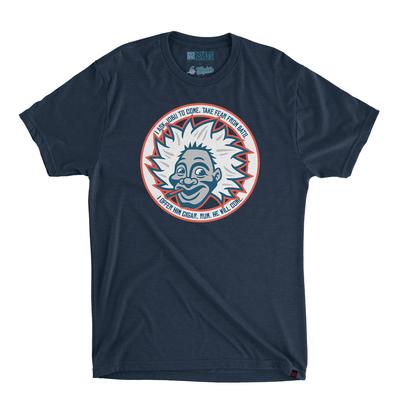 RSVLTS Jobu Crewneck Tee in Blue — front view