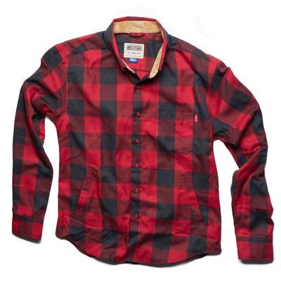 RSVLTS Lumber Jack BorlandFlex Long Sleeve Flannel in Red — front view
