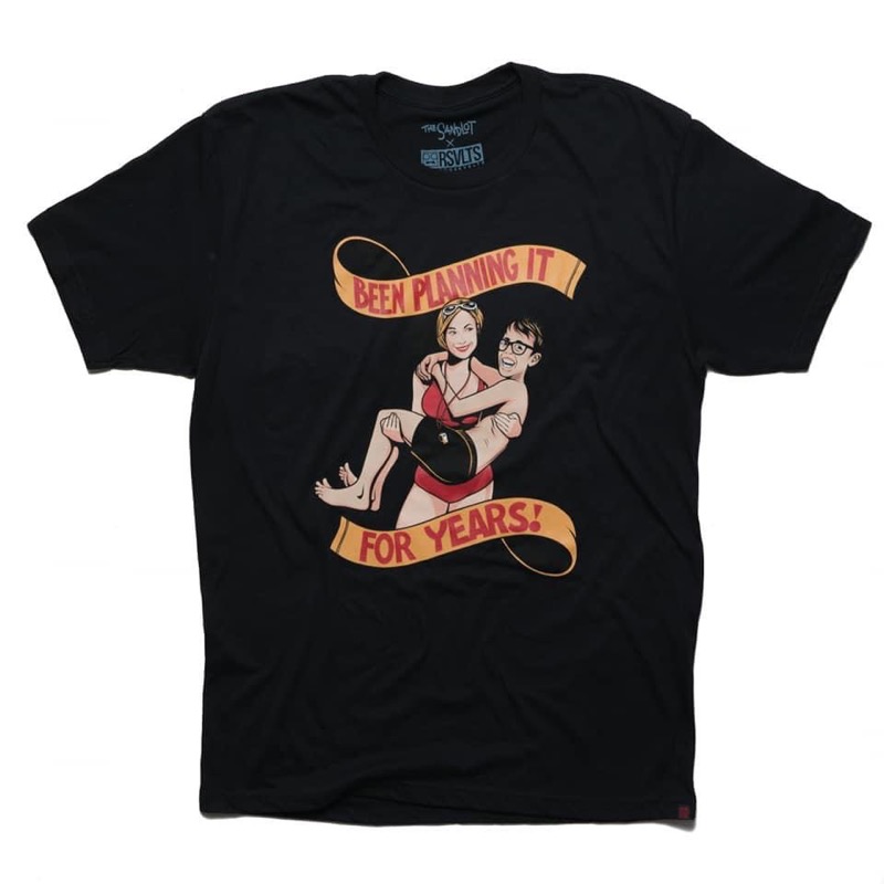RSVLTS Been Planning It For Years Crewneck Tee in Black — front view
