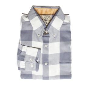 RSVLTS Weirwood BorlandFlex Long Sleeve Flannel in Gray — front view