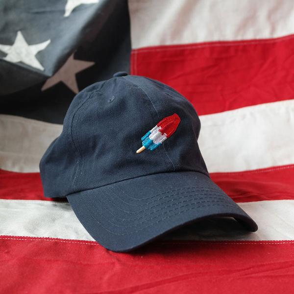 RSVLTS Bomb Pop Dad Hat in Blue — front view