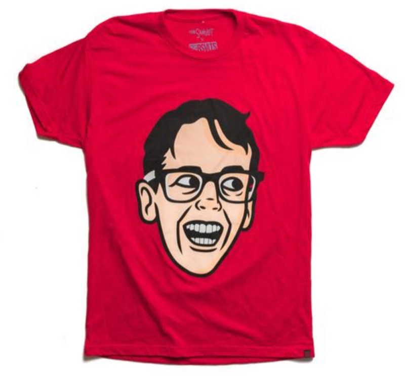 RSVLTS Squints Deep End Crewneck Tee in Red — front view