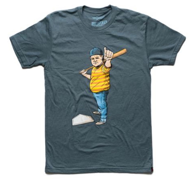 RSVLTS Hambino Called Shot Crewneck Tee in Gray — front view