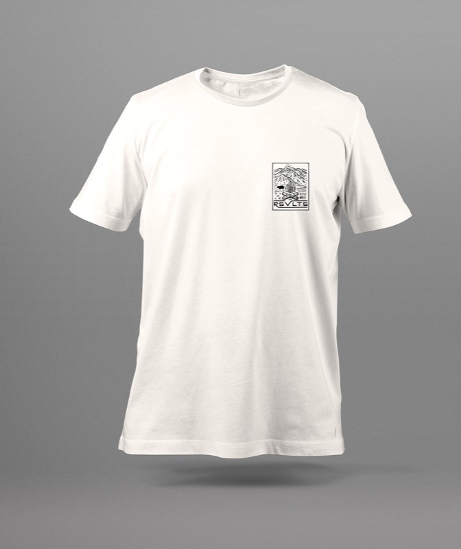 RSVLTS RSVLTS MTNS Crewneck Tee in White — detail 3