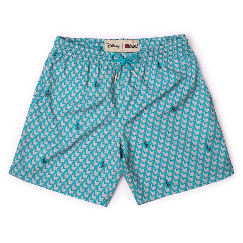 RSVLTS Lousy Llama Hybrid Shorts in Blue — front view