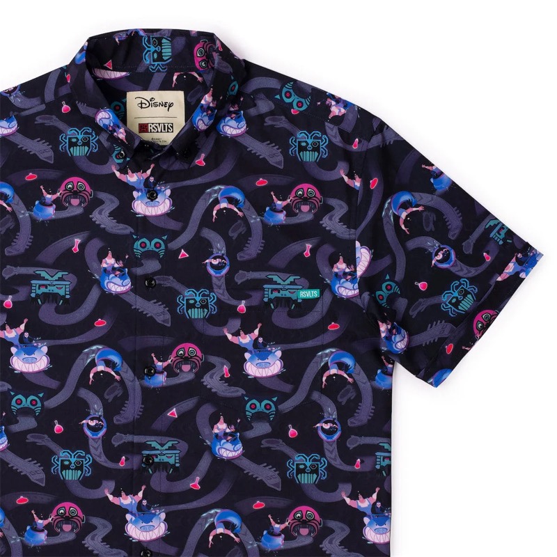 RSVLTS Pull the Lever KUNUFLEX Short Sleeve Shirt in Purple — front view