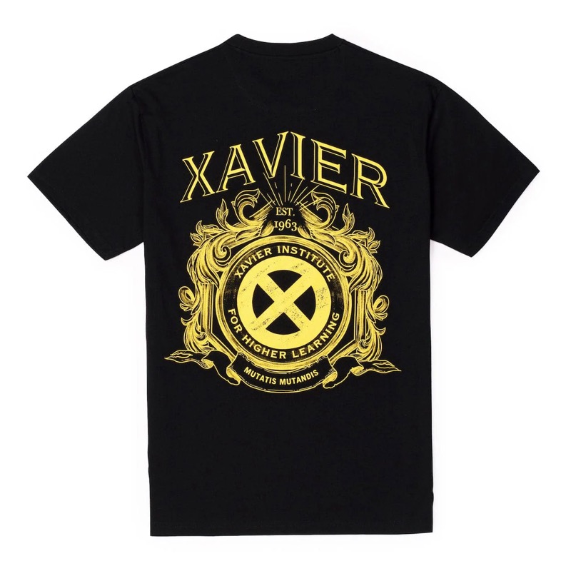 RSVLTS Xavier Institute Crewneck Tee in Black — front view