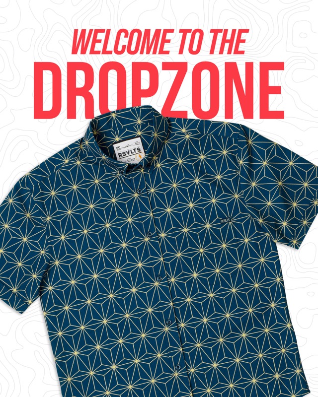 RSVLTS From Ollie’s Walls To Your Closet KUNUFLEX Short Sleeve Shirt in Blue — front view