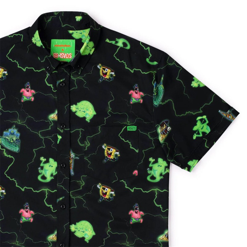 RSVLTS Property of the Flying Dutchman KUNUFLEX Short Sleeve Shirt in Black — front view