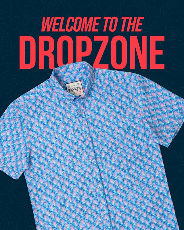 RSVLTS Don’t Tequila My Vibe KUNUFLEX Short Sleeve Shirt in Blue — front view