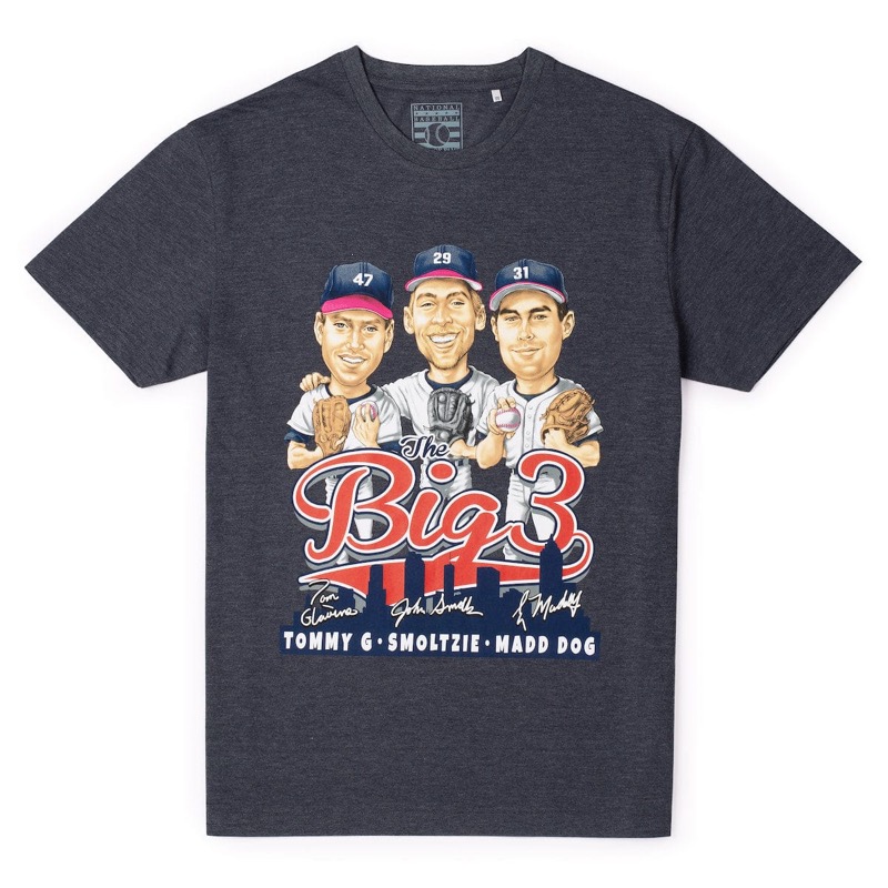 RSVLTS The Big Three Crewneck Tee in Gray — front view