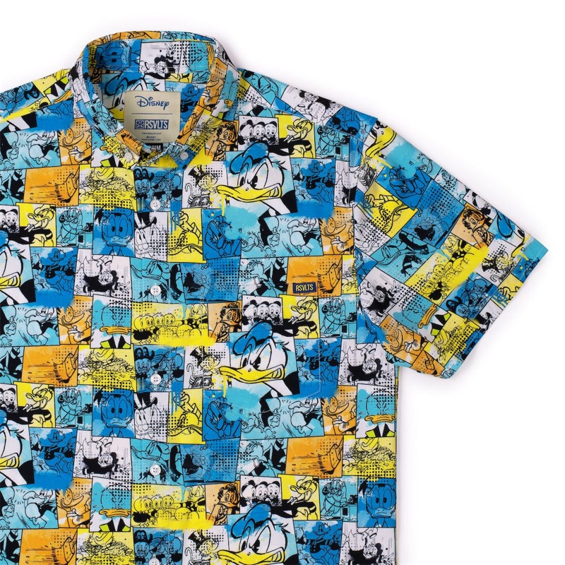 RSVLTS Birds of a Feather KUNUFLEX Short Sleeve Shirt in Multicolor — front view