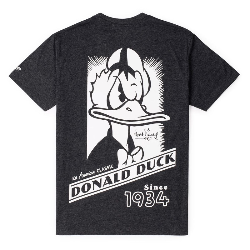 RSVLTS Don’t Mess With The Duck Crewneck Tee in Gray — front view